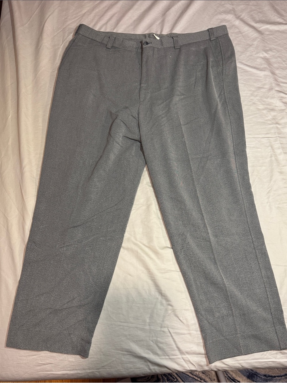 Bachrach Men's Gray Dress Pants - Straight Front